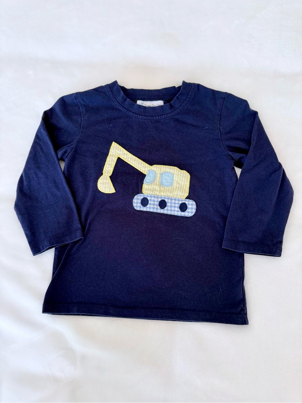 Puppy Dog Tails Long-sleeve Excavator Shirt (size 3T)